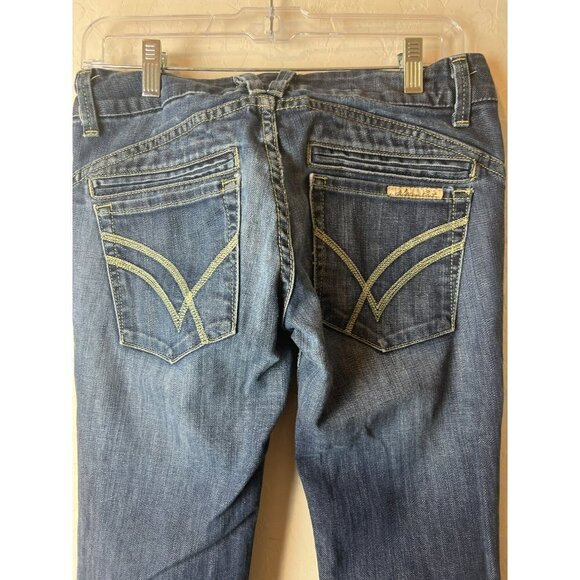 William Rast Sz 26 Savoy Regular Rise Trouser Wide Leg Jean Medium Wash 98% Cott - Picture 4 of 8